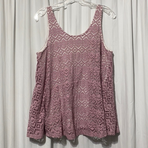 Deletta by Antro Lavender Lace Swing Top - Picture 1 of 4
